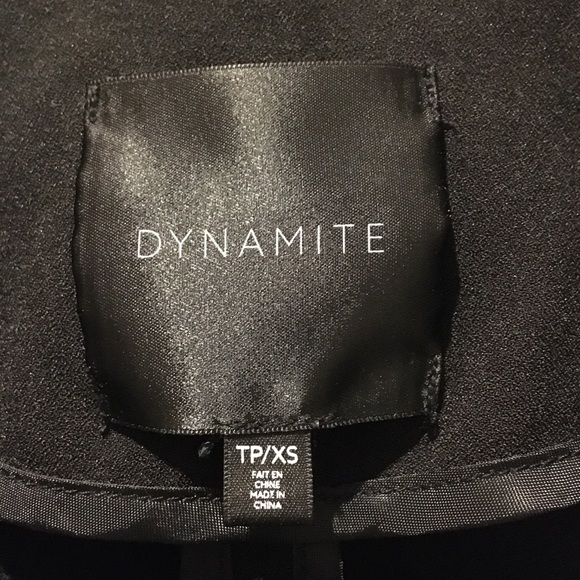 Dynamite Open Front Black Blazer Jacket - Picture 8 of 12